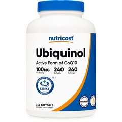 Nutricost Ubiquinol Softgels (240 Servings – 100 mg Per Serving) – Free SHIPPING