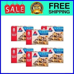 (6 pack) Atkins Snack Bar, Caramel Chocolate Nut Roll, Keto Friendly, 48 Ct