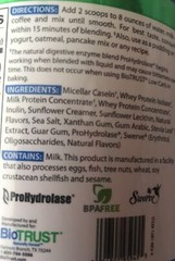Bio Trust Low Carb 24g Clean Protein Vanilla Cream NET WT 5.3 OZ
