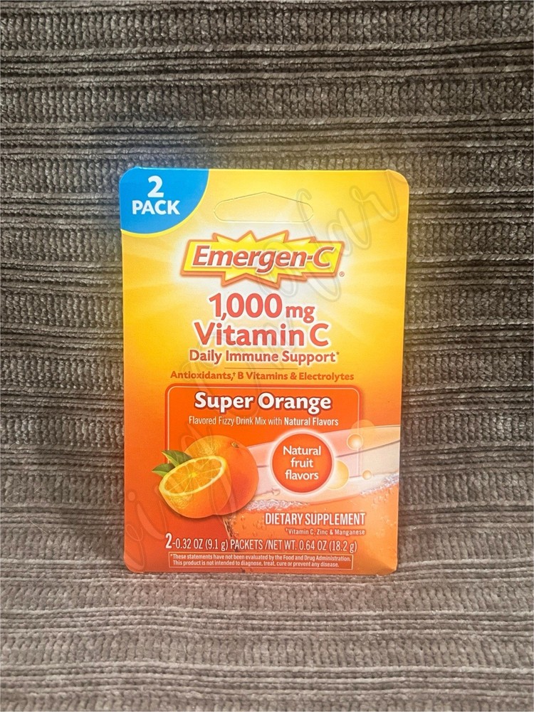 Emergen-C • Vitamin C – Daily Immune Support •super orange• 2ct (travel pack)