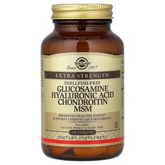 2 X Solgar, Glucosamine Hyaluronic Acid Chondroitin MSM, 60 Tablets