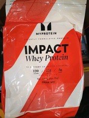 MyProtein Impact Whey Protein 2.2 lbs Vanilla Ice Cream Drink Mix Best By 04/27