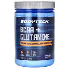 2 X BodyTech, BCAA + Glutamine, Unflavored, 14.4 oz (409 g)