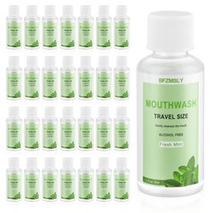 100 Pc Travel Size Mouthwash, 1.2oz/35ml Mini 1.2 Fl Oz (Pack of 100), Clear