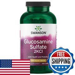 Swanson Glucosamine Sulfate 2Kcl 500 Milligrams 400 Capsules
