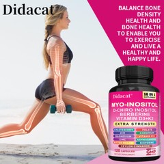 Myo Inositol & D-Chiro Inositol Supplement for Women, 120 Capsules 1/2 Bottle