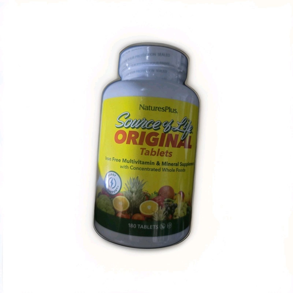 NaturesPlus Source of Life Original Tablets Multivitamin 180 count exp: 10/2028