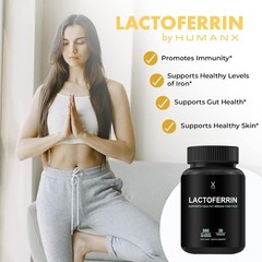 Lactoferrin 500mg – Powerful Serving Size Gluten Free, Non GMO, Soy Free Supp…