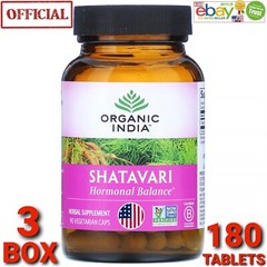 Organic India Shatavari Exp.2025 OFFICIAL USA 3 BOX 180 Caps Hormonal Immunity