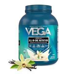 Vega All-in-One Nutrition Organic Vegan Protein Powder – French Vanilla, 20g …