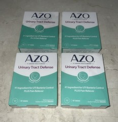 4 Boxes AZO Urinary Tract Defense Antibacterial Protection 18 Tablet Ea Exp 9/27