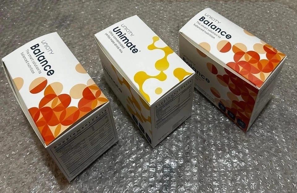 Unicity Unimate Lemon 60 Pkt Balance Orange 30 Pkt Sealed Free Ship Exp 09/27