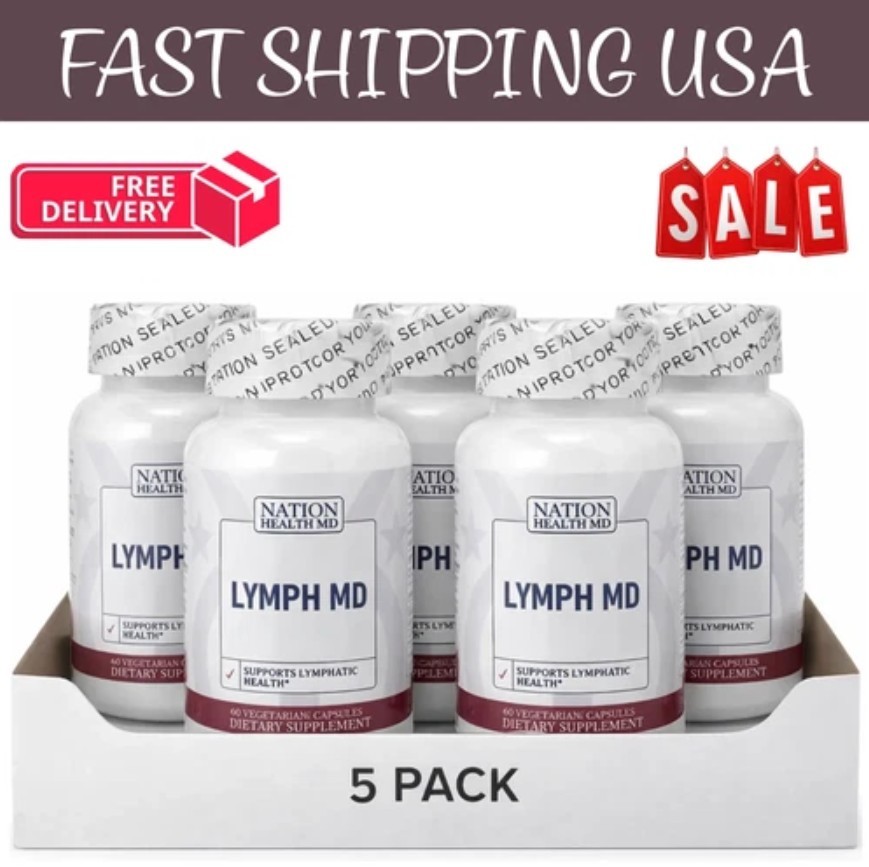 5x Nation Health Lymph MD Lymphatic Drainage Supplement Lymph System Health-