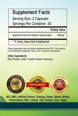 Hyaluronic Acid Capsules 200mg Per Serving – USA Deal