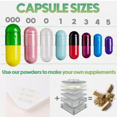 Capsuline Size 00 Empty Vegan Capsules Clear 1000 Count Vegetarian Separated