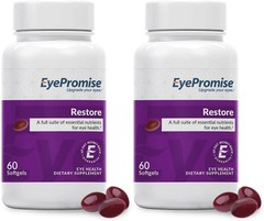Pack of 2 EyePromise Restore Macular Health Supplement 180 Softgels NEW