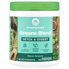 2 X Amazing Grass, Greens Blend, Detox & Digest, Clean Greens, 7.4 oz (210 g)