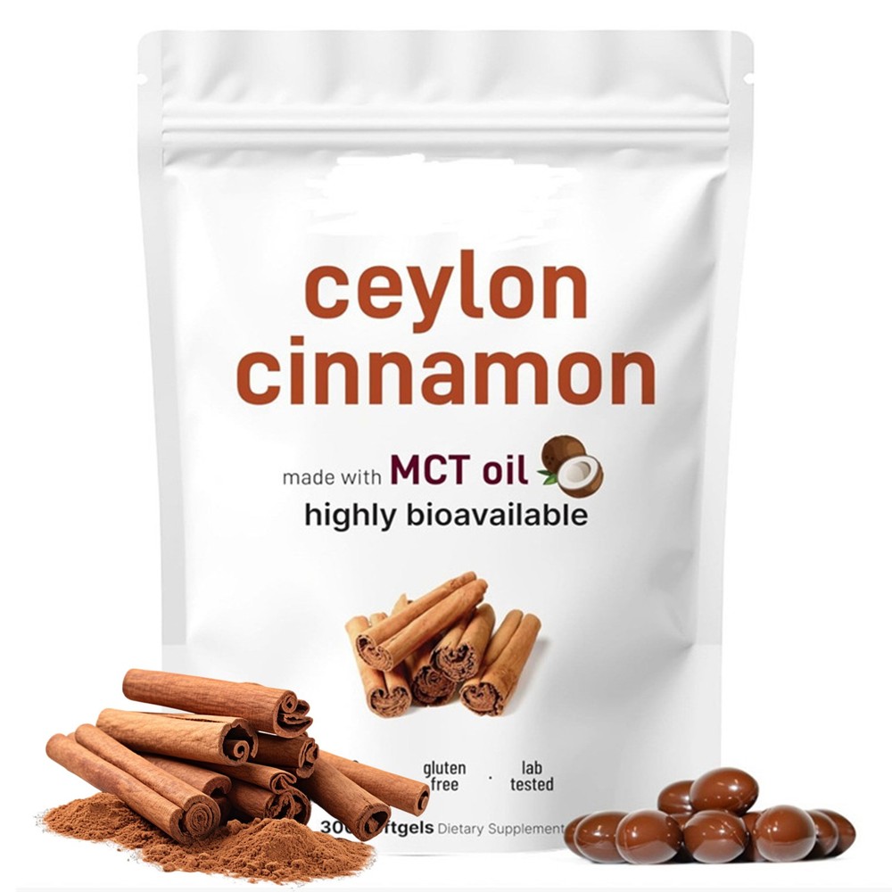 Ceylon Cinnamon 7,200Mg Equivalent | 300 Softgels includes MCT Oil | Highly Bioa