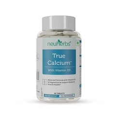 Neuherbs True Calcium 1000mg Supplement For Men & Women Vitamin D3 – 60 Tabs