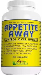 Appetite Away Hunger Suppressant Weight Loss Supplement (60 Capsules), Pack of 1