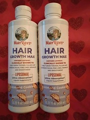 MARY RUTH’S HAIR GROWTH MAX Lipsomal With Lustriva 15.22oz 2 Bottles