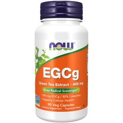 NOW Foods Supplements, EGCg Green Tea Extract 400 mg, Free Radical Scavenger*, 9