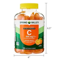 Spring Valley Extra Strength Vitamin C, 500 Mg Vegetarian Gummies, 120 Count NE