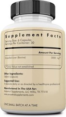 Ancestral Supplements Grassfed 180 Caps Beef Liver Health and Energy
