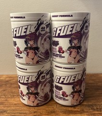 4x G FUEL Projekt Melody Baka Blast – Black Currant Raspberry Cherry EXP 07/2028