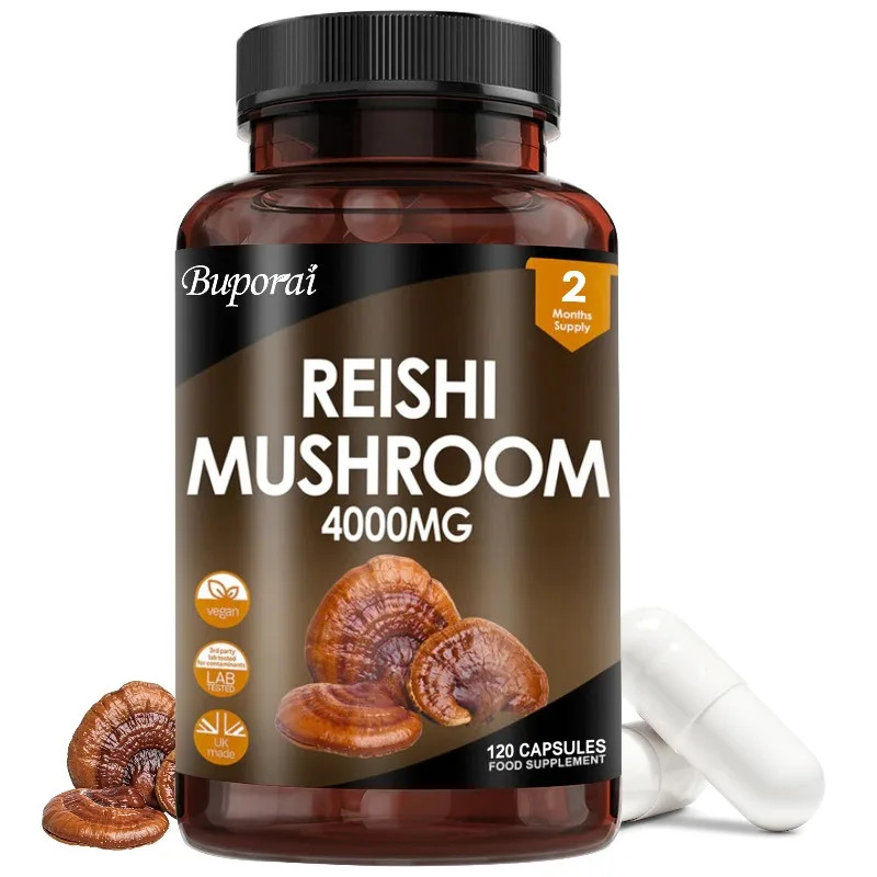 Reishi Mushroom 120pcs,Improves Brain Cognitive Function, Boosts Cellular Energy