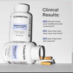 CLEARSTEM – MIND, BODY, SKIN Hormonal Acne Supplement 5-HTP Natural DIM 90 Count