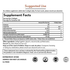 Pumpkin Seed Oil with Saw Palmetto 300 Softgels | Cold Pressed, organic Virgi…
