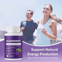Advanced Elvera Elderberry Gut Support Complex – Organic Black Elderberry Soft C