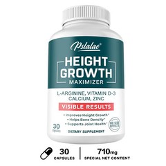 Height Growth- L-Arginine,Vitamin D3,Calcium, Zinc, Height,Maximizer Bone Growth