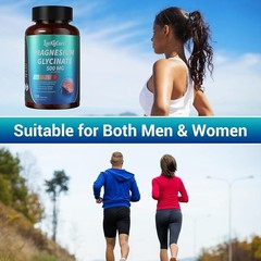 Magnesium Glycinate 500mg-60/120/240Capsule For Sleep Stress Relief Support Bone