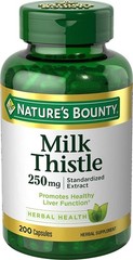 Nature’s Bounty Milk Thistle 250Mg 200 Capsules Herbal Supplement For Liver H…