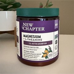 New Chapter Magnesium + L-Theanine Calm Focus Powder Lemon Lavender 4.5 oz