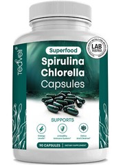 Organic Spirulina and Chlorella Capsules – 90 Capsules
