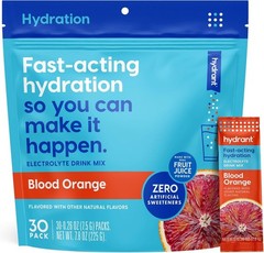 HYDRANT Electrolyte Powder Rapid Hydration Mix: Orange Flavor 30 Count Sugarfree