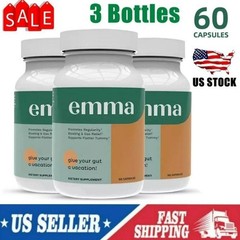 3 Pack Emma Gut Health Supplement 180 Capsules for Bloating Relief & Leaky Gut