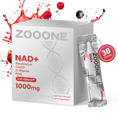 ZOOONE NAD+ Drink Mix 1000mg – Skin, Energy & Focus Support – Berry – 30 Pack