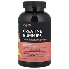 2 X Legion Athletics, Creatine Gummies, Lemon Drop, 150 Gummies