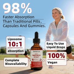 Saffron Extract Drops 24-in-1 with Ashwagandha, Black Cohosh & Lion’s Mane