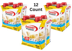 Premier Protein Shake, Bananas & Cream, 30g Protein, 11.5 fl oz, 12 Ct