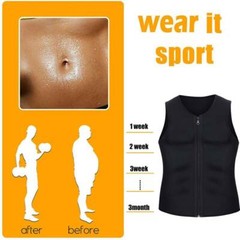Men Waist Trainer Sauna Vest for Weight Loss Sweat Workout Shirt Compression Top