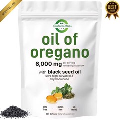 Oil of Oregano 6000mg with Black Seed Oil | Immune, Digestive & Respiratory Supp