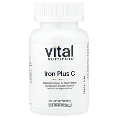 2 X Vital Nutrients, Iron Plus C, 100 Vegan Capsules