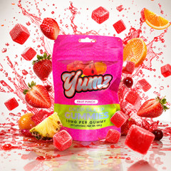 Hemp-Seed Oil – Fruit Punch – Gummies – Vegan – Made in USA – 30CT – YUMZ
