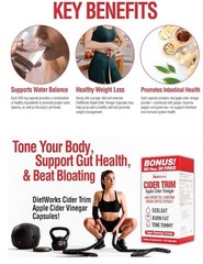 Dietworks Apple Cider Vinegar 90 Caps Immune Health Weight Loss Support Caplets