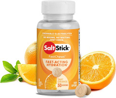 Electrolyte Fastchews – 60 Orange Chewable Electrolyte Tablets – Salt Tablets fo